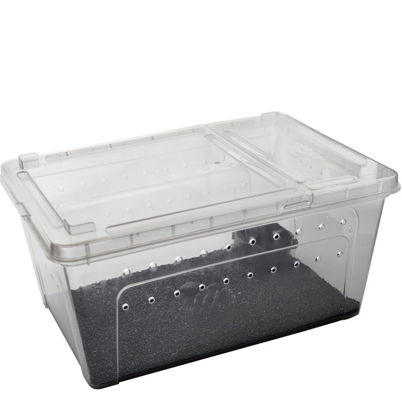 OMEM Portable Reptile Terrarium Habitat for Mini Pet Houses Breathable Holes Stackable Container (L) - Image 5